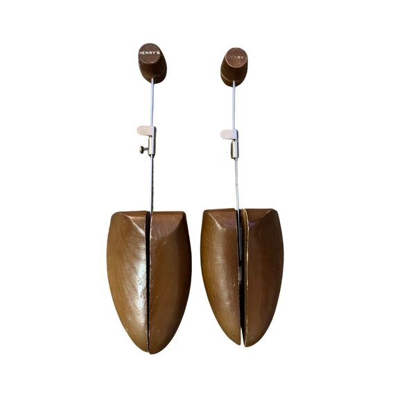 Vintage Henry’s Adjustable Wooden Shoe Trees Pair Used Mens - Picture 2 of 11